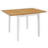 ESSTISCH Ausziehbar Weiss (80-120)X80/74 Cm Mdf - Weiß, Holzwerkstoff (120/80/74cm) - vidaXL