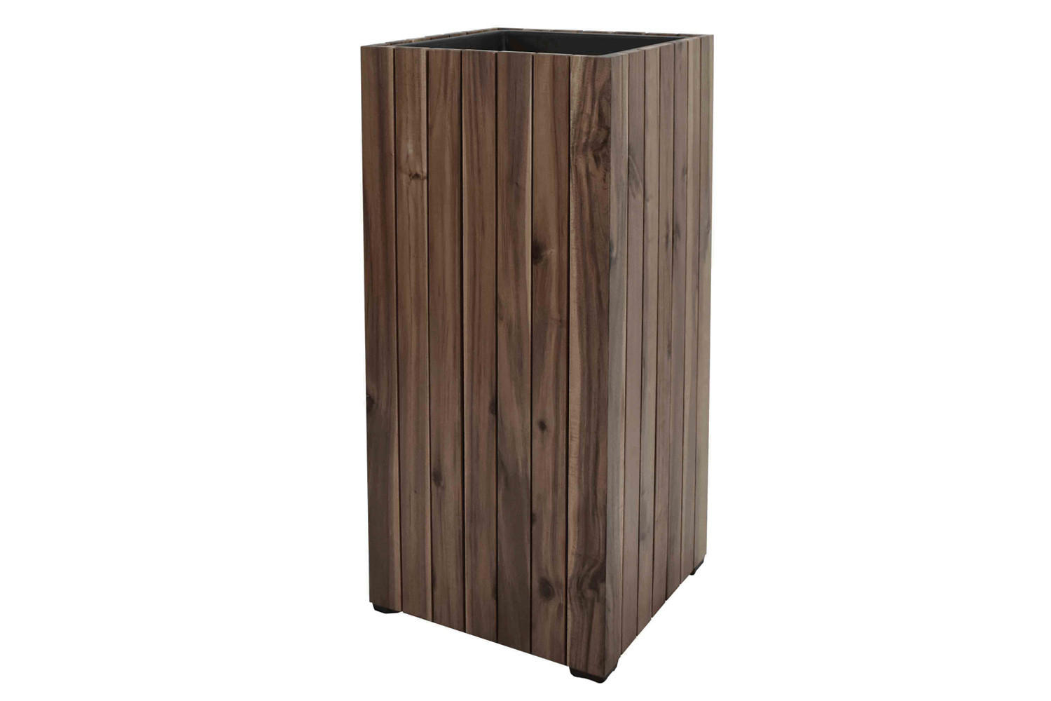 PFLANZKASTEN Colorado 2, 33x72 cm, Akazienholz, dunkel Braun - Dunkelbraun, Holz (33/72/33cm) - dasmöbelwerk