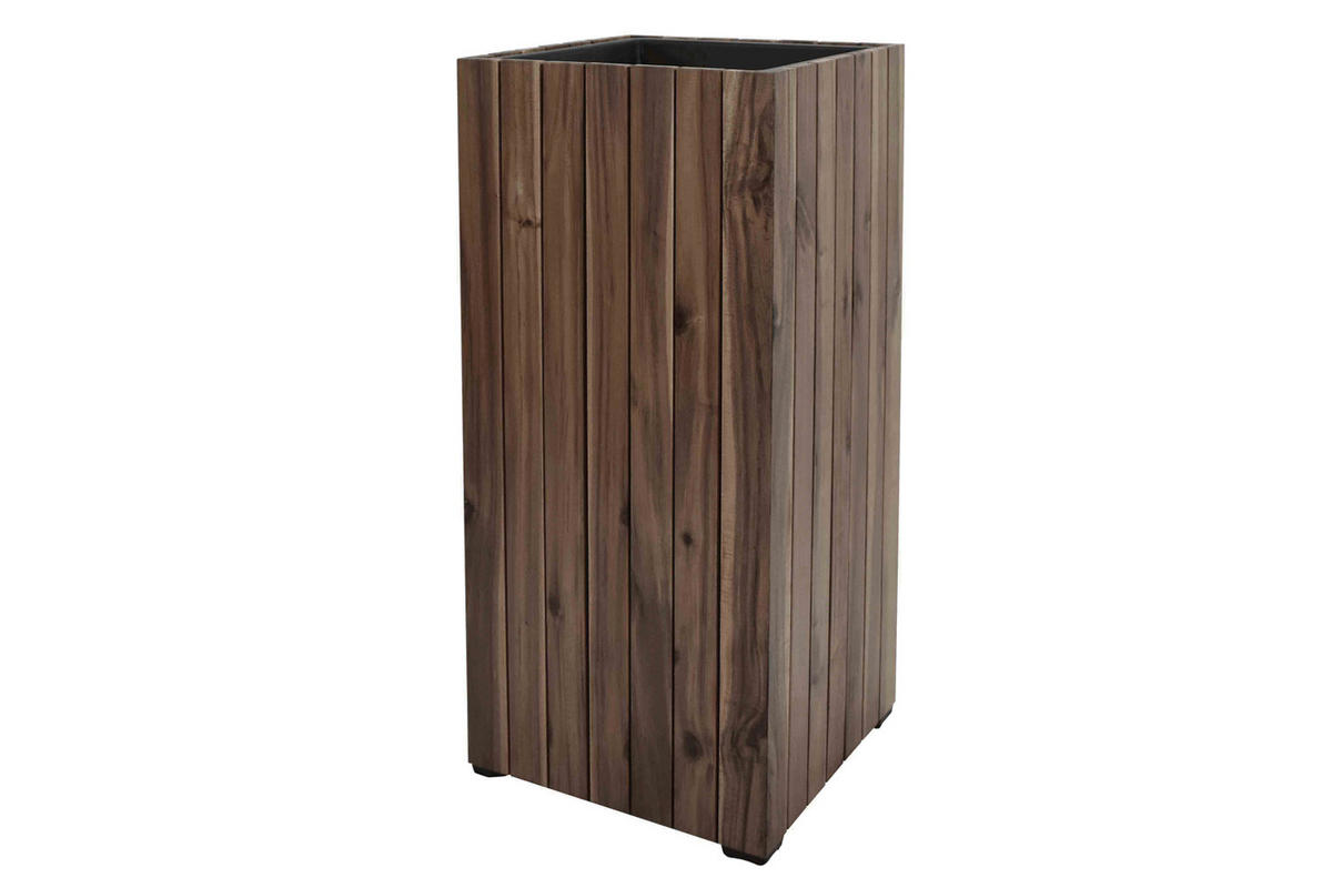 PFLANZKASTEN Colorado 2, 33x72 cm, Akazienholz, dunkel Braun - Dunkelbraun, Holz (33/72/33cm) - dasmöbelwerk