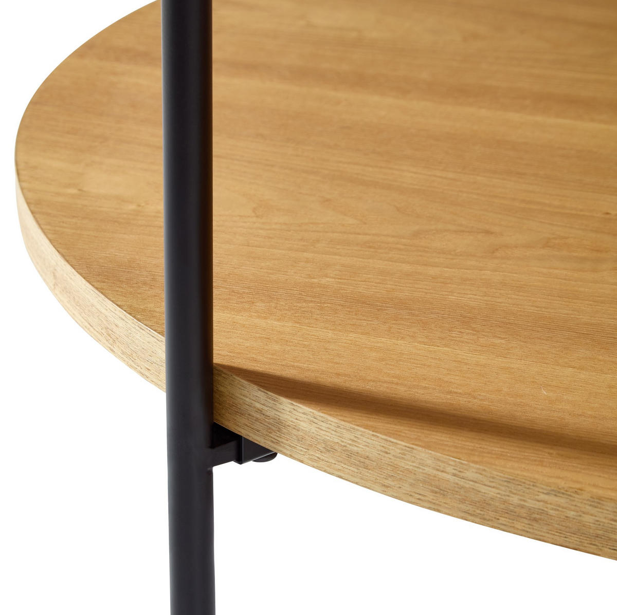 KONFERENČNÍ stolek 69x69x38 cm přírodní, z masivního dřeva a MDF, 2úrovňový - přírodní, kompozitní dřevo (69/69/38cm) - BEAOK