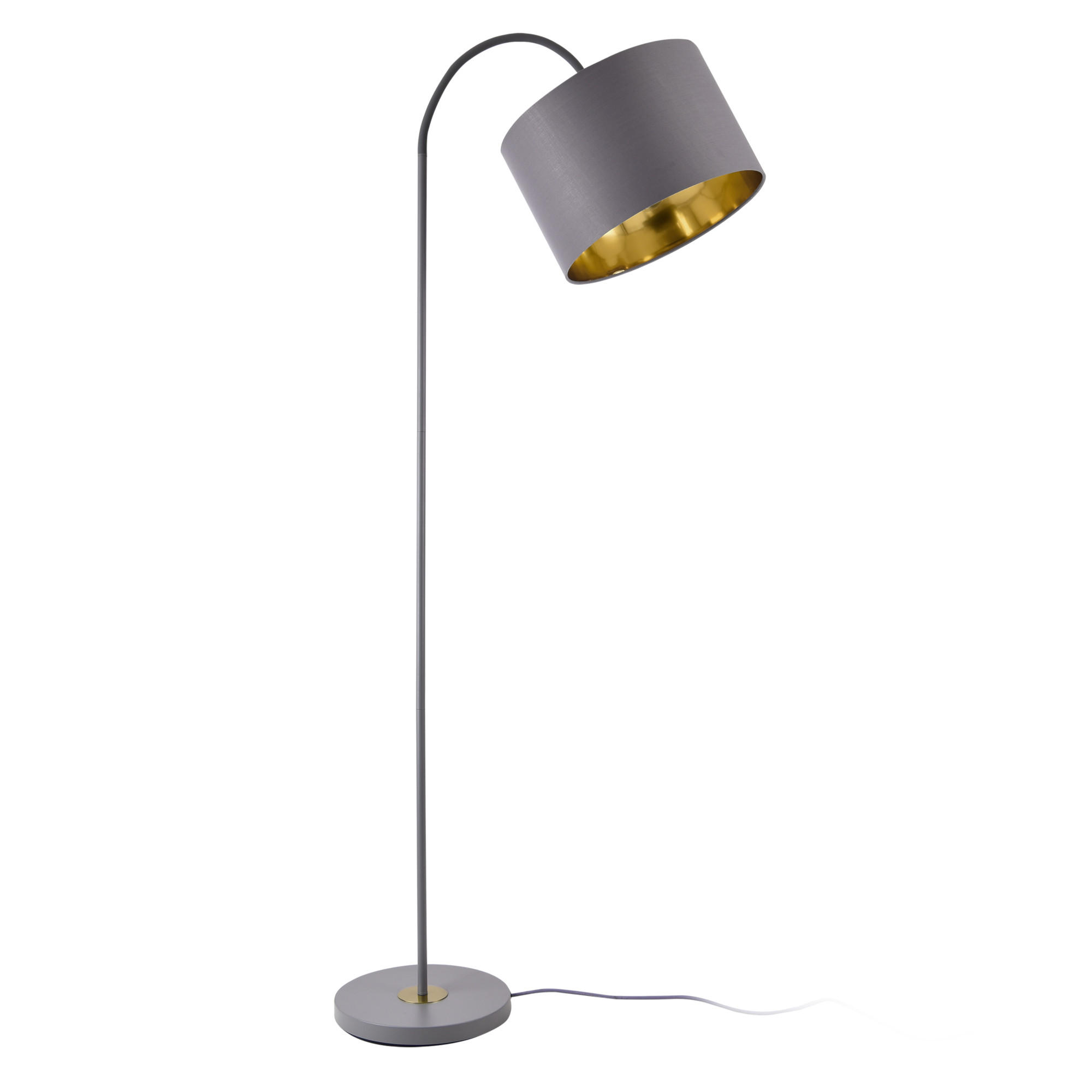 STEHLEUCHTE Toledo - Grau, Metall (35/35/173cm) - lux.pro