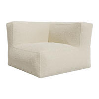 ECKSESSEL - Bouclé-Stoff - Cremeweiß - NOUMARA - Weiß, Textil (95/80/95cm) - Vente-Unique