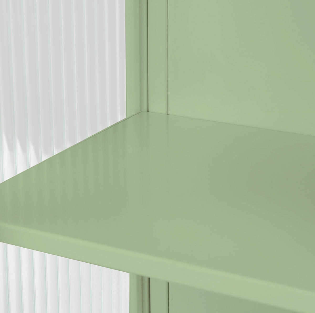 KÜCHENOBERSCHRANK 60/23/78 cm aus Glas und Metall mit geriffelter Glastür und Handtuchhalter Grün - Grün, Holzwerkstoff (60/78/23cm) - Modenvie