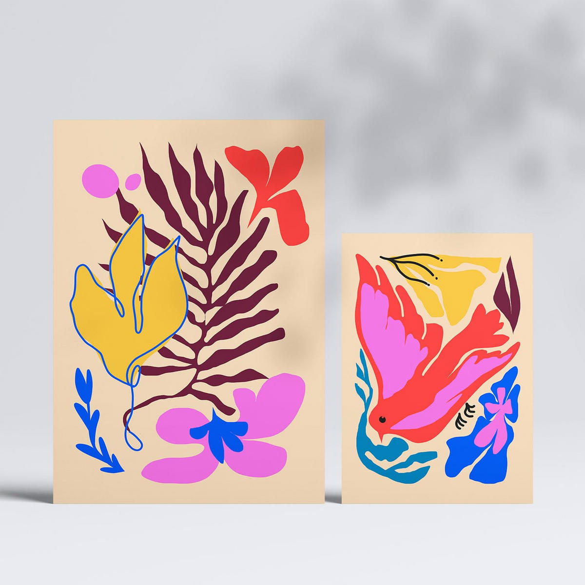 POSTER Set Mit 6 Malerisch 1 In Tiere Zusammenfassungen A3 & A4 Rahmenlos - Klar, Papier (29/3cm) - Nacnic