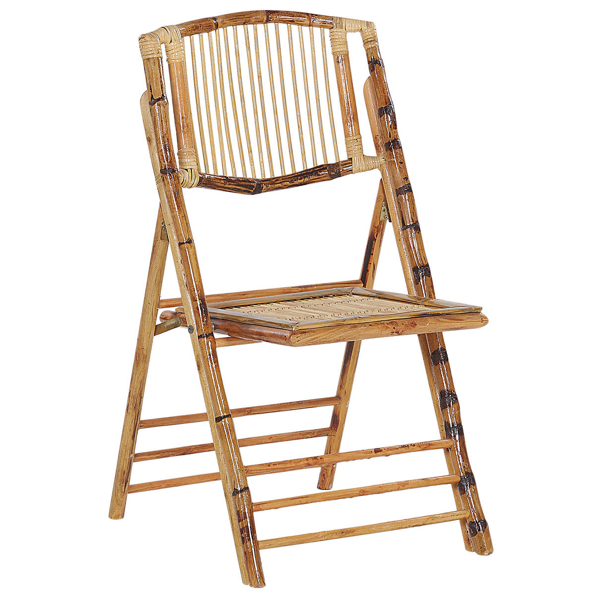 ESSZIMMERSTUHL 4er-Set Bambusholz Braun Trentor - Braun, Holz (46/90/53cm) - Beliani