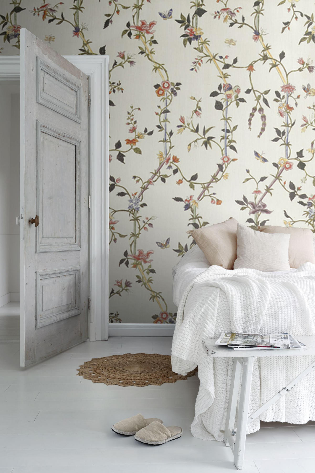 FOTOTAPETE Blumen 424 x 280 cm - Beige, Papier (424/280cm) - Sanders & Sanders