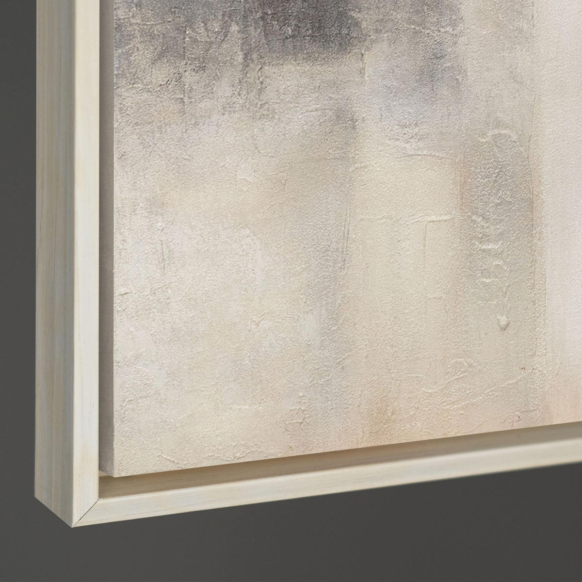 GEMÄLDE Geisterhaftes Licht Schattenfugenrahmen Beige 120x80 cm - Beige, Holz (120/80cm) - YS-art gallery