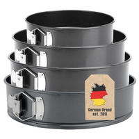 SPRINGFORMEN-SET (4-tlg.) - Grau, Metall (27/6.5/27cm) - Intirilife