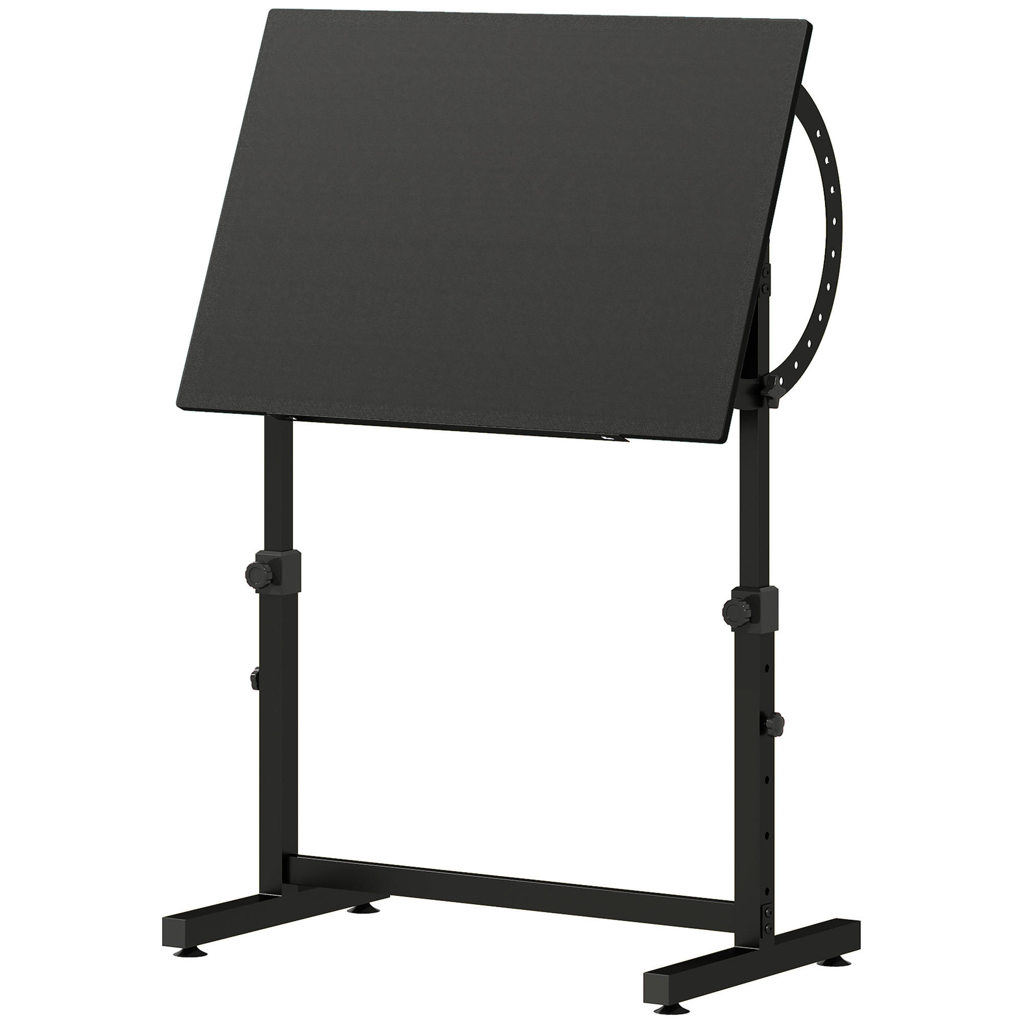 ZEICHENTISCH Spanplatte Stahl Schwarz - Schwarz, Holzwerkstoff/Metall (90/60/90cm) - HOMCOM