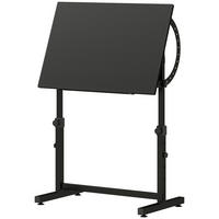 ZEICHENTISCH Spanplatte Stahl Schwarz - Schwarz, Holzwerkstoff/Metall (90/60/90cm) - HOMCOM