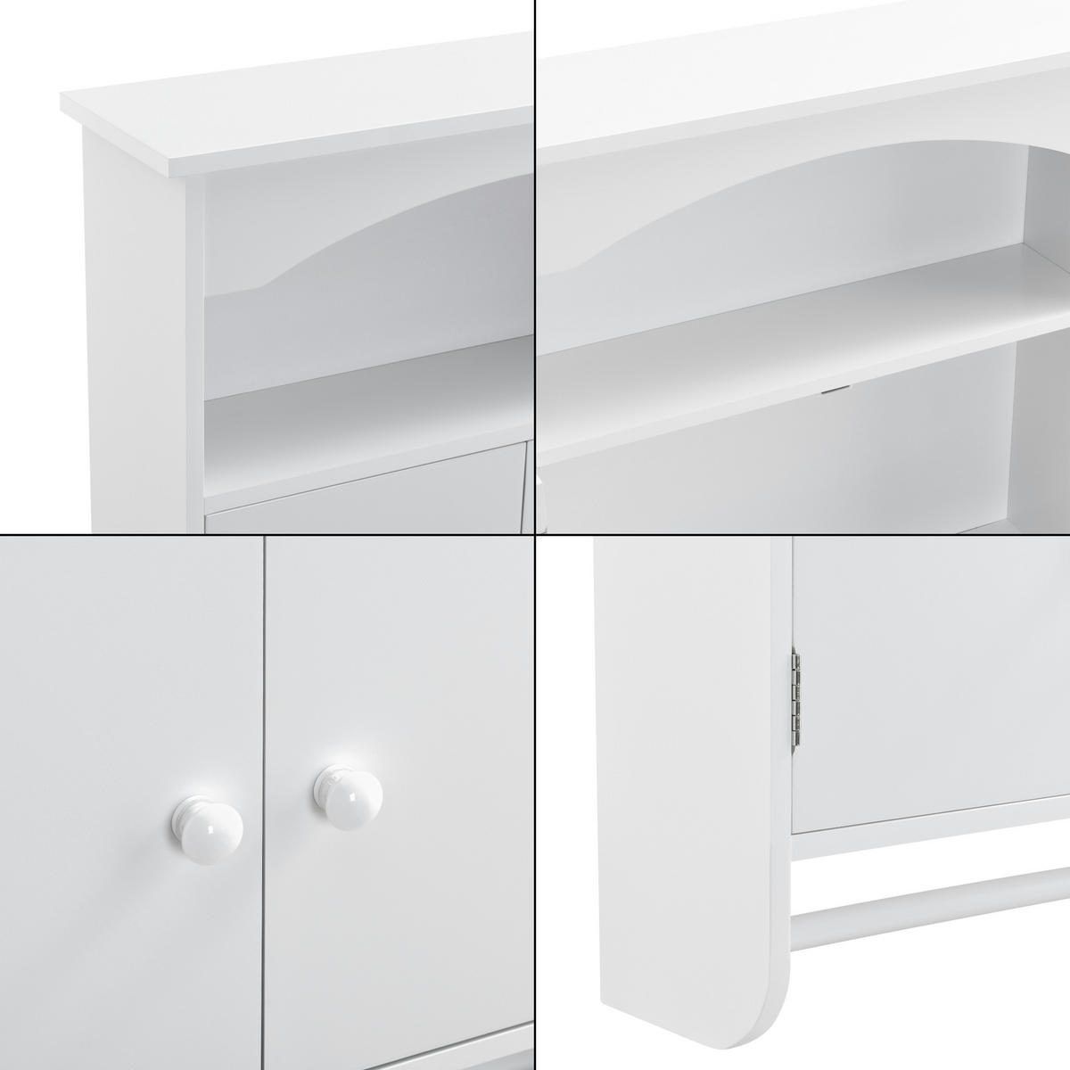 HÄNGESCHRANK Graz - Weiß, Holzwerkstoff (53/61.3/15.5cm) - [en.casa]
