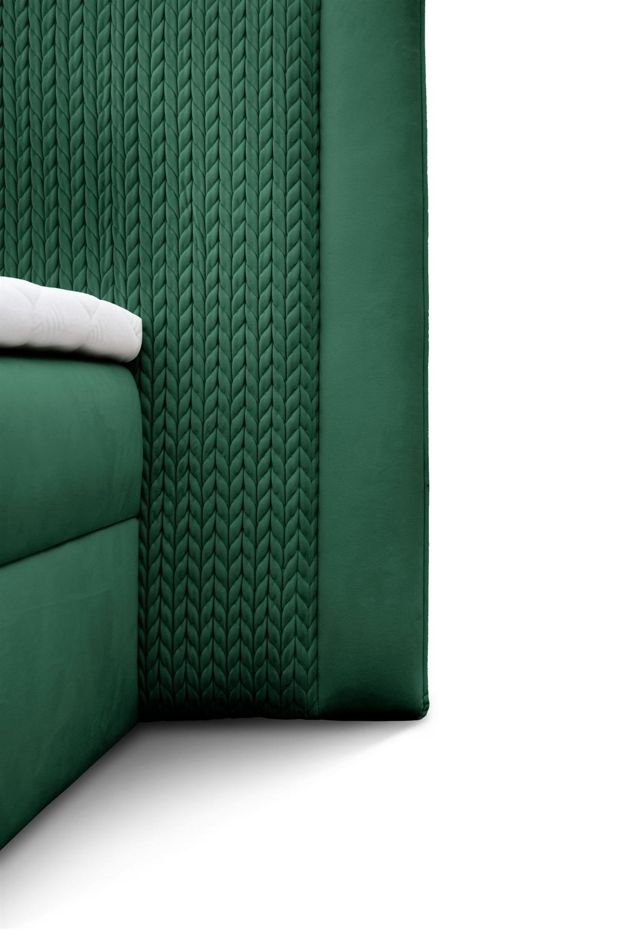 BOXBETT Cedric In Magic Velvet - Dunkelgrün, Holzwerkstoff/Textil (180/200cm) - Fun Möbel