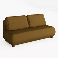 SOFA LUMIO Braun Bouclé-Stoff mit Schlaffunktion und Bettkasten - Braun, Holz (209/96/96cm) - Barchello