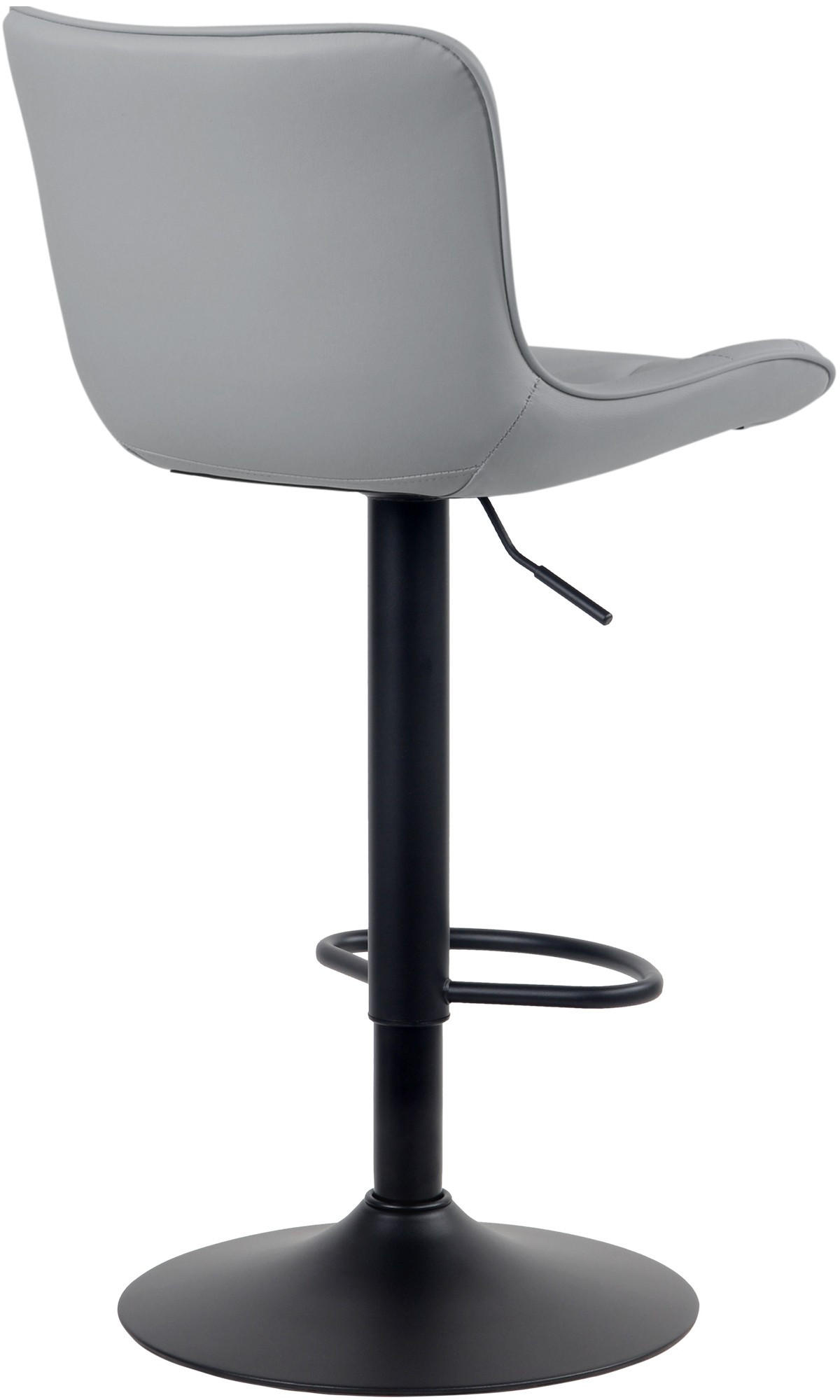 BARHOCKER Lederlook grau - Schwarz/Grau, Textil/Metall (48/83/54cm) - CLP