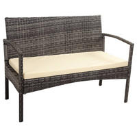 BANK, grau, 110x55x85cm - Grau, Naturmaterialien (110/85/55cm) - Wanderlust