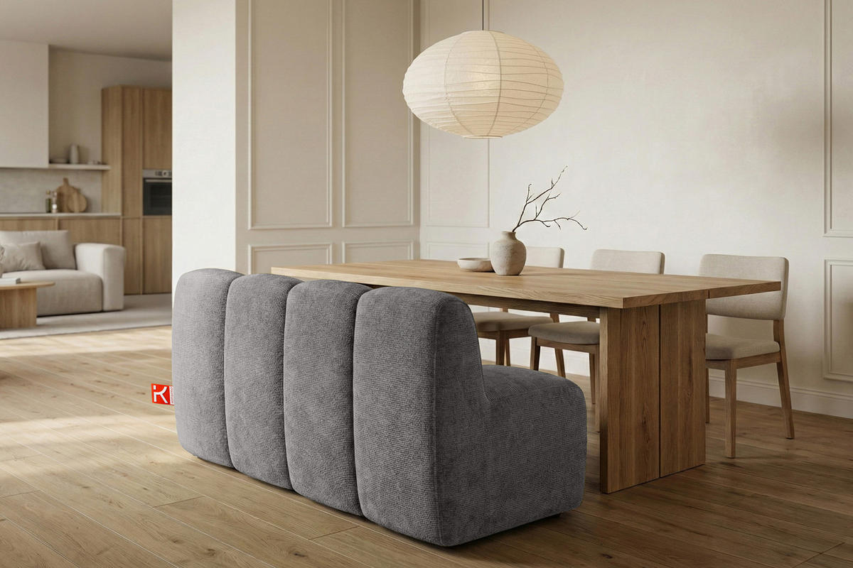 ESSZIMMERBANK BRESCO, Dunkelgrau - Dunkelgrau, Holz/Holzwerkstoff (163/80/72cm) - KONSIMO®