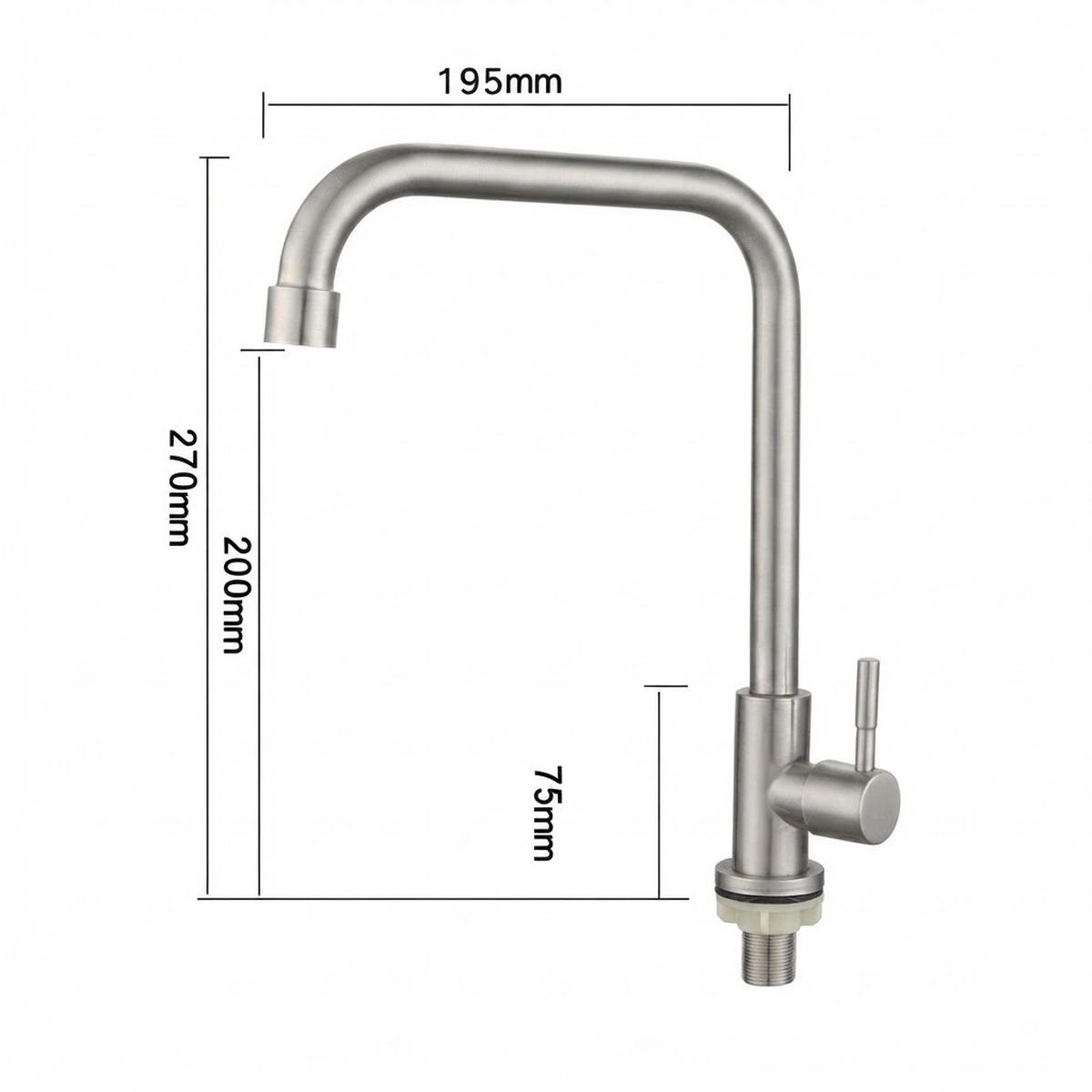 BADARMATUR mit Zulaufrohr, 195 x 270 mm, silber - Silberfarben, Metall (38/5/18cm) - Vallsero