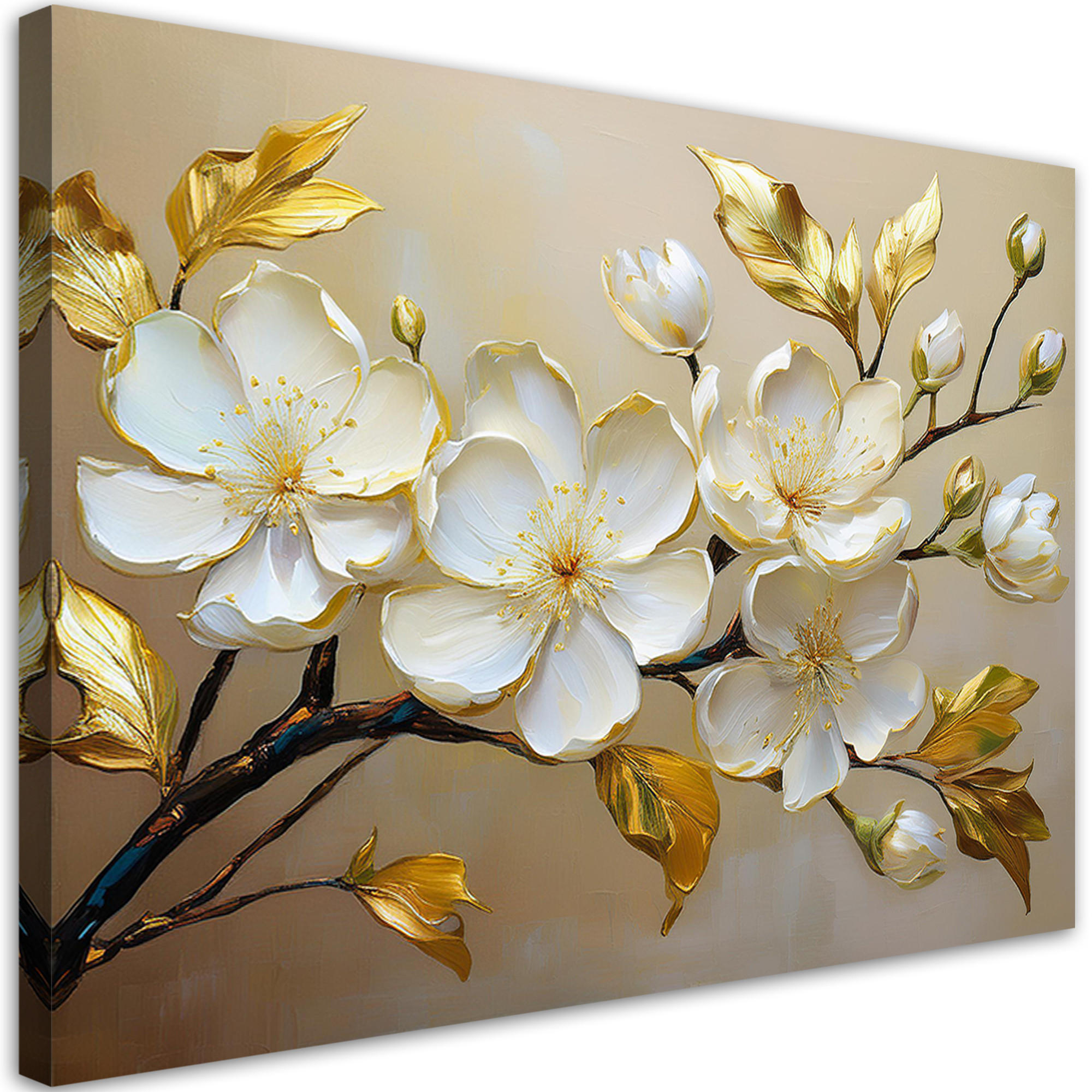 Feeby Wandbild Weiß 60x40 cm