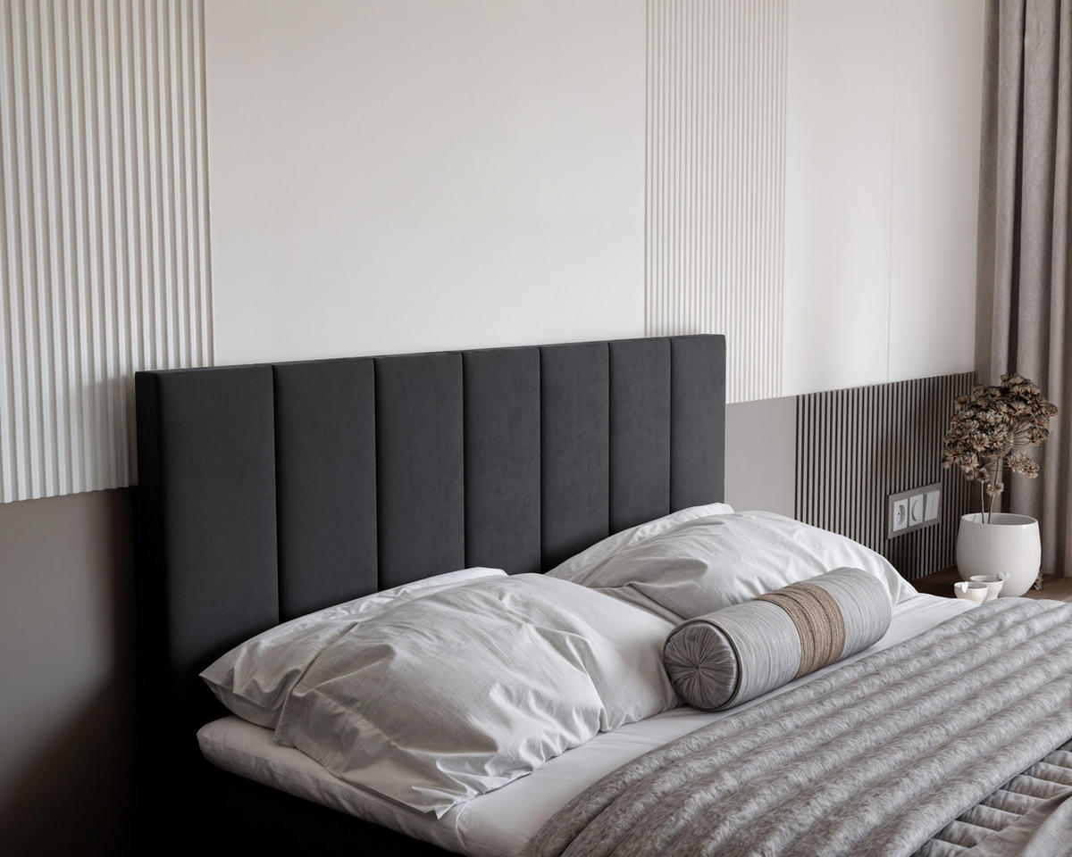 BOXBETT ZELTO 200/200 cm, mit Matratze und Topper, Grau - Grau, Holzwerkstoff/Textil (200/200cm) - Idohome