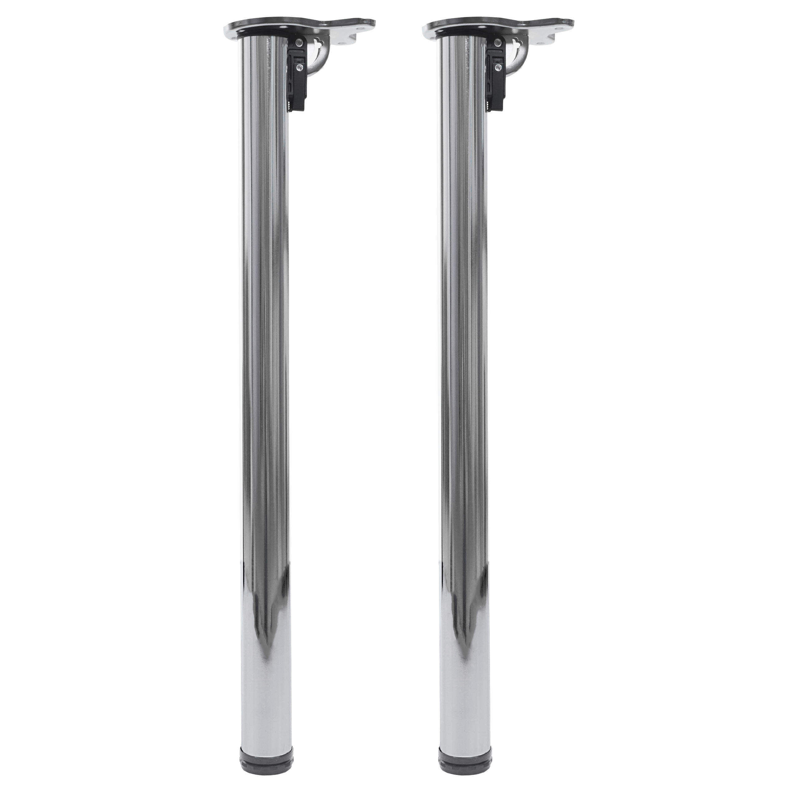 TISCHBEIN rund Silber 2er-Set - Silberfarben, Metall (5/72/14cm) - MCW