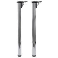 TISCHBEIN rund Silber 2er-Set - Silberfarben, Metall (5/72/14cm) - MCW