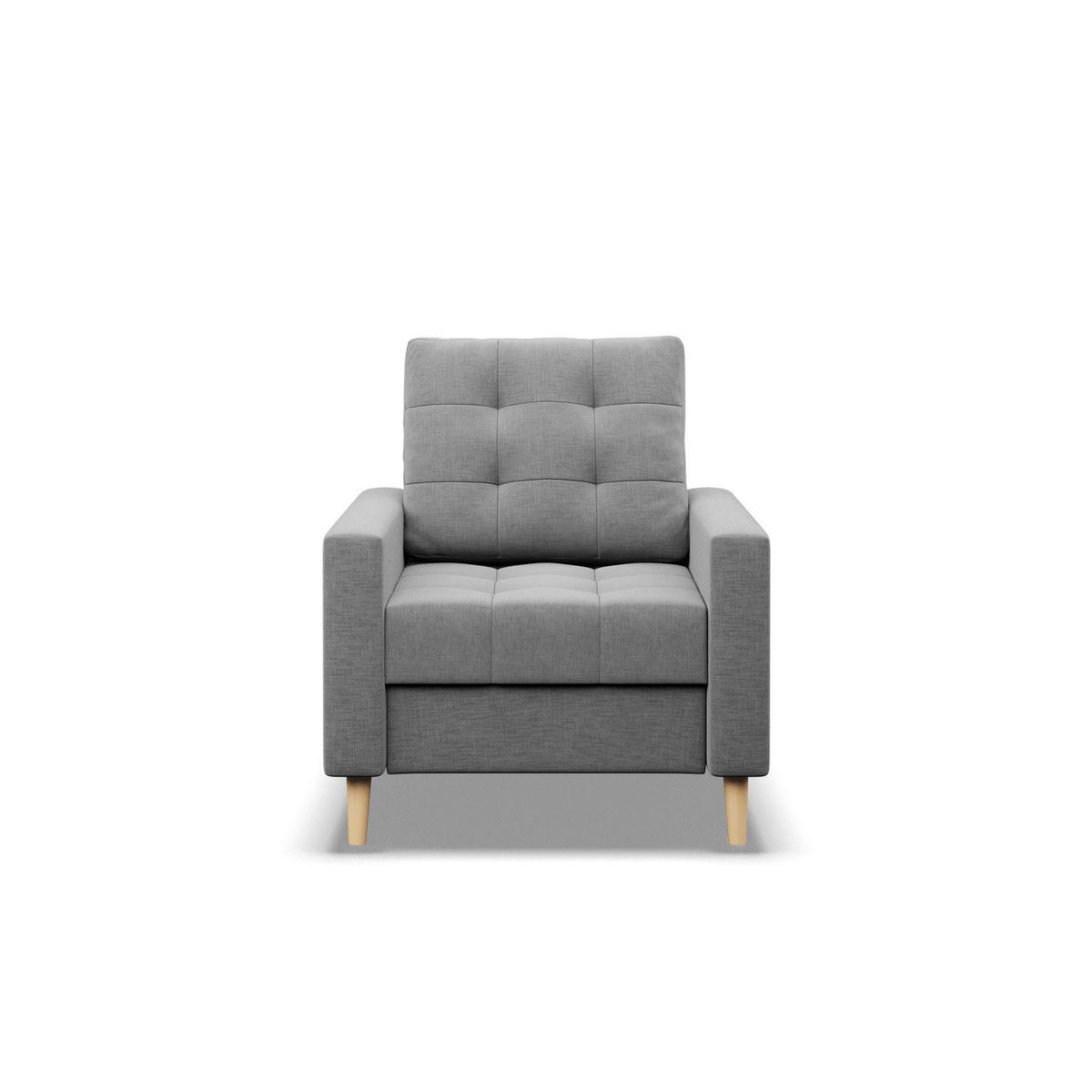 POLSTERSESSEL ELMA, BONELL, Grau - Grau, Textil (75/92/92cm) - Mebligo
