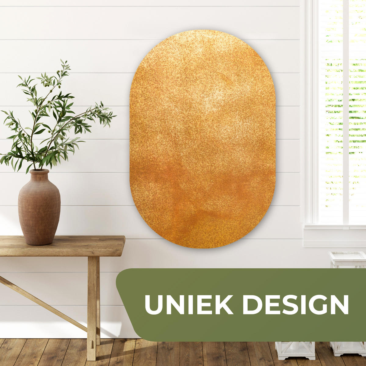 WANDBILD Eisen - Rost - Gold - Metall - Luxus Wanddeko Schlafzimmer 60x90 cm - Goldfarben, Kunststoff (60/90cm) - MuchoWow