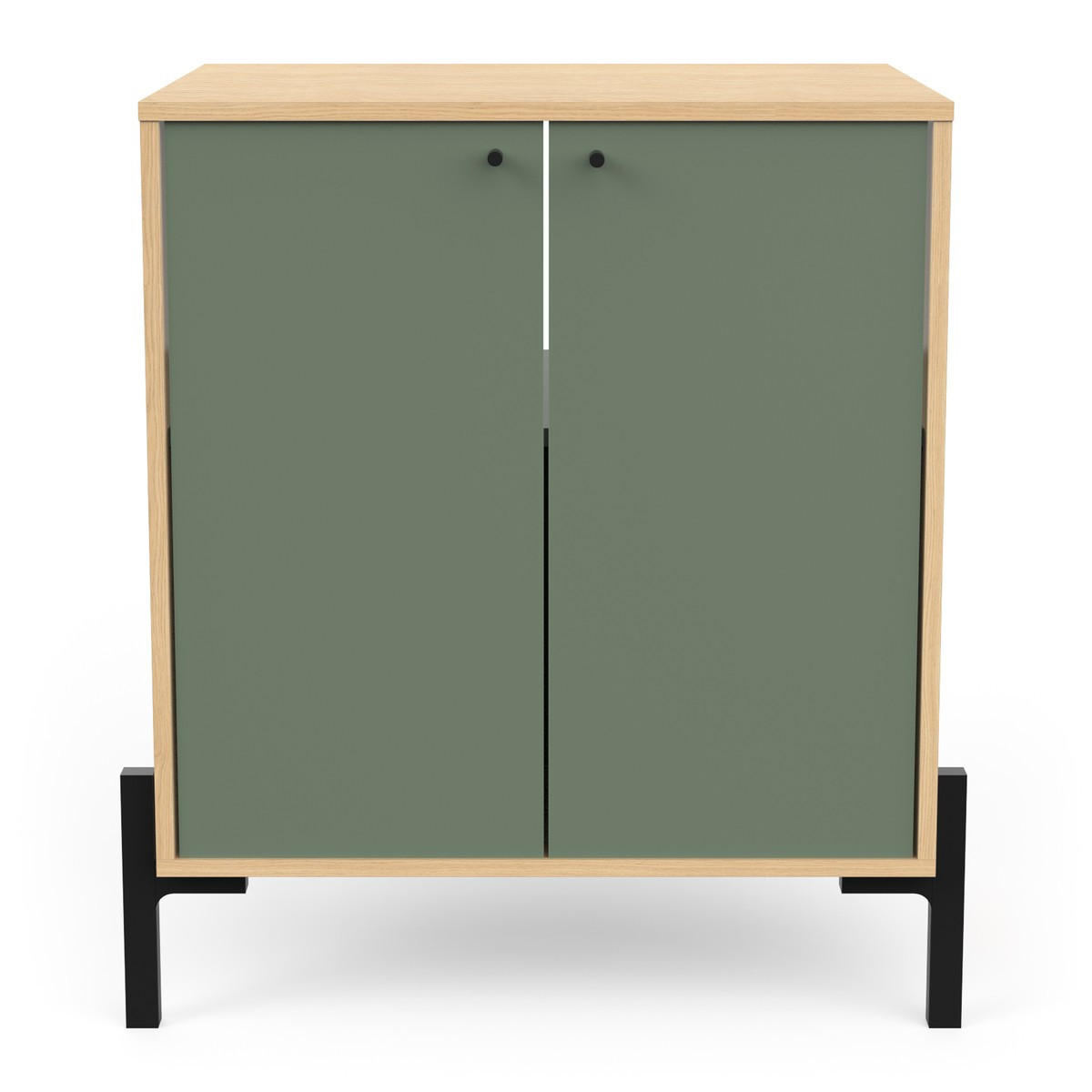 WASCHTISCHUNTERSCHRANK 2 Türen - Elisa - 69/50/77 cm - Grün, Holzwerkstoff (49.8/77.5/69.2cm) - Calicosy