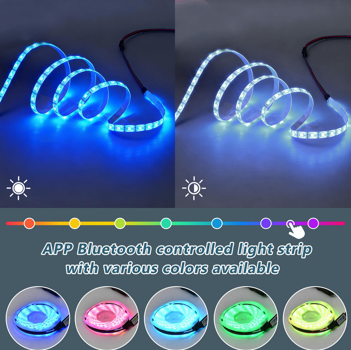 COUCHTISCH 105/60/35 cm Weiß aus Spanplatte mit 3 Schubladen und LED-Beleuchtung - Weiß, Holzwerkstoff (105/60/35cm) - OKMYHOME