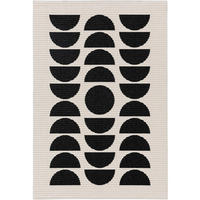 Outdoorteppich Taro Schwarz/Weiß 120x170 cm - Schwarz, Textil (120/170cm) - benuta Pop