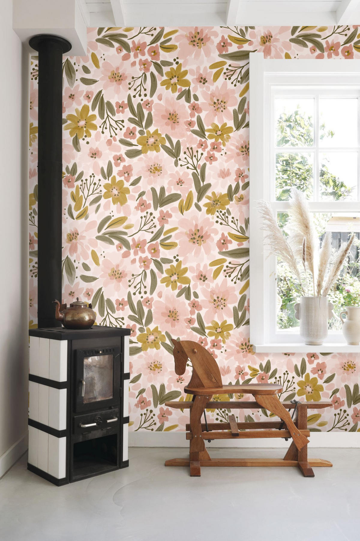 FOTOTAPETE Blumen 2.5 x 2.79 m - Pink, Papier (250/279cm) - ESTAhome