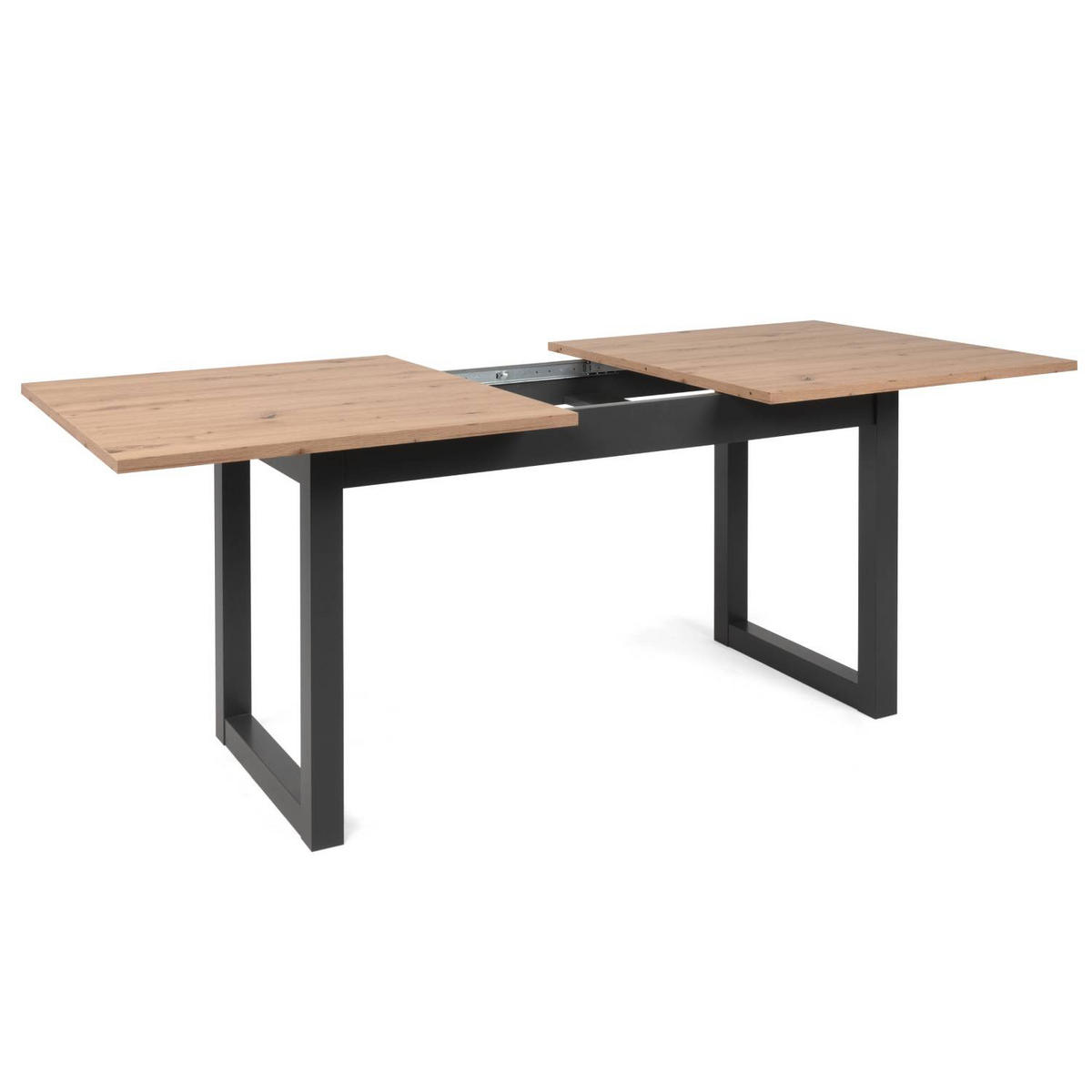 ESSTISCH in Holzwerkstoff 160-200/90/75 cm ausiehbar - Schwarz/Braun, Holz (90/160/75cm) - Homestyle4u