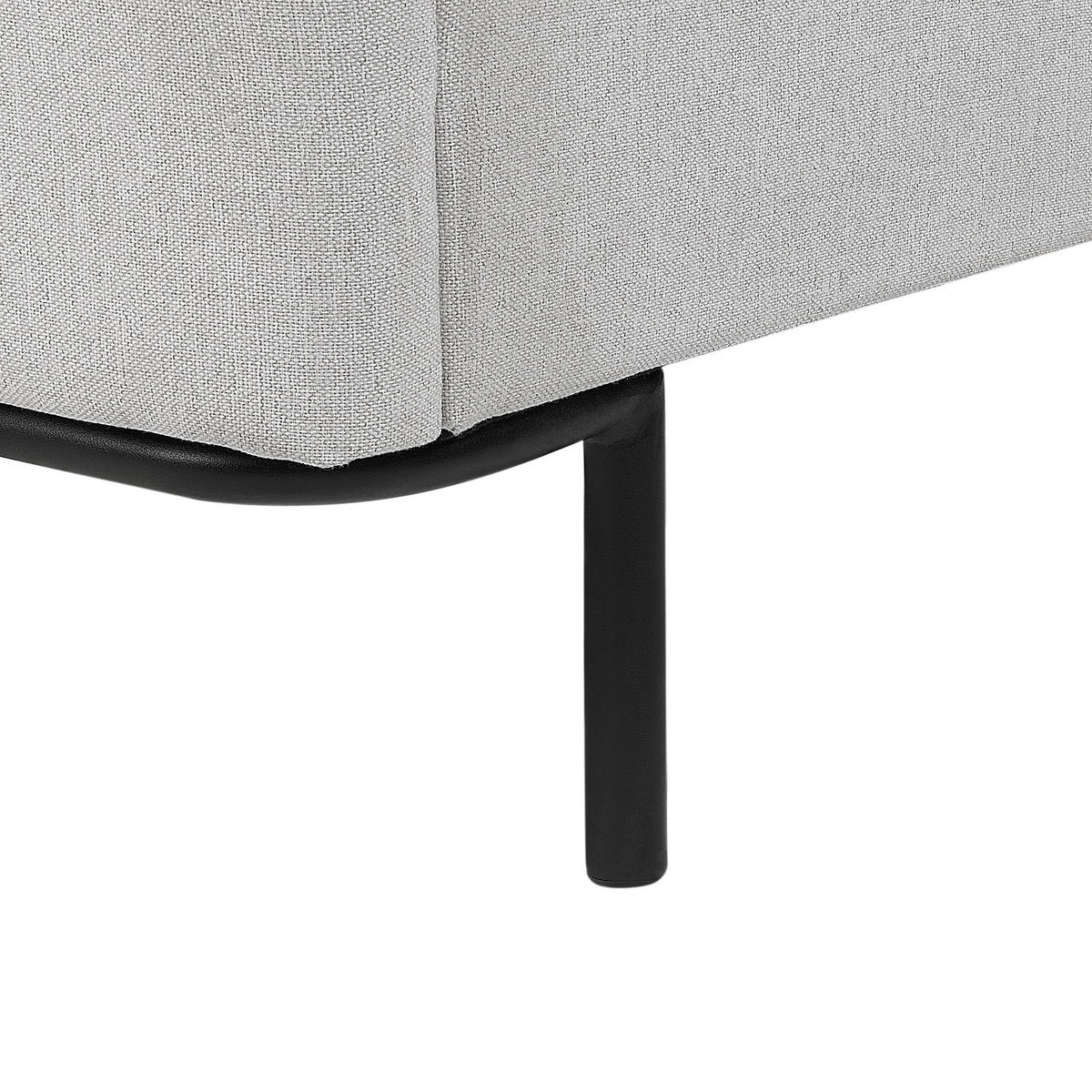 POLSTERBETT mit Lattenrost 180x200 cm Grau Corio - Hellgrau, Textil (180/200cm) - Beliani