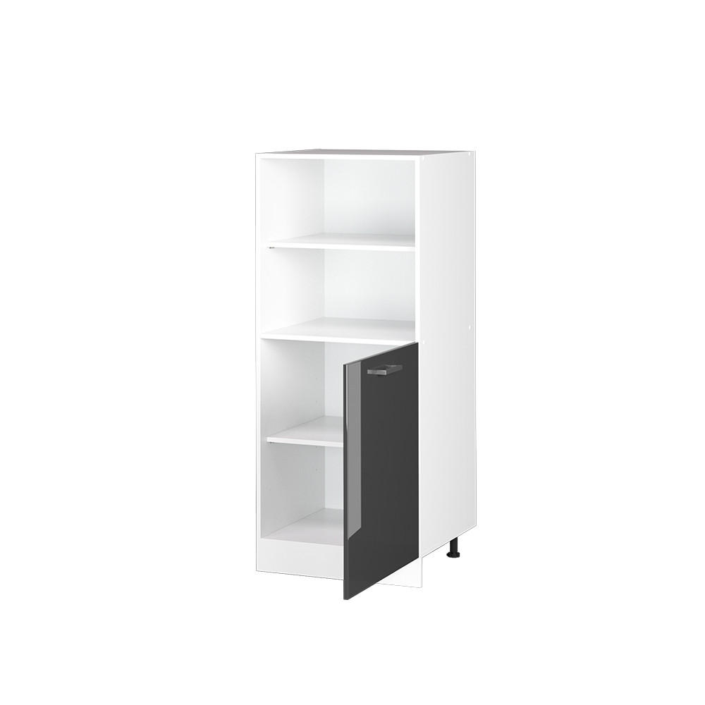 HERDUMBAUSCHRANK R-Line Anthrazit Hochglanz 60 cm - Schwarz Hochglanz/Anthrazit, Holzwerkstoff (60/143/57cm) - Vicco