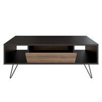 COUCHTISCH Mistico Schwarz Walnuss - Walnussfarben/Schwarz, Holzwerkstoff (120/60/45.6cm) - Decorotika