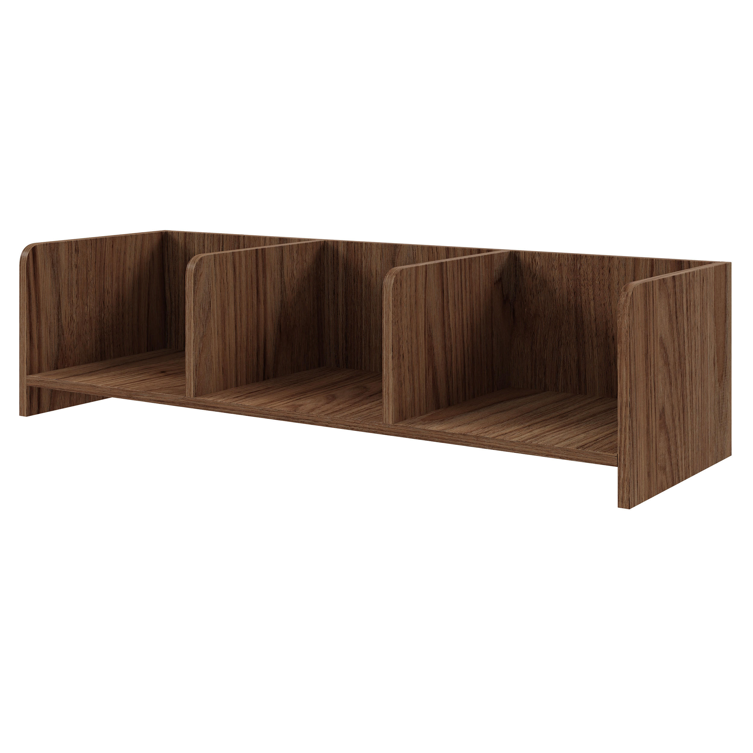 Beautysofa Wandregal Nussbaum 103x27x27 cm