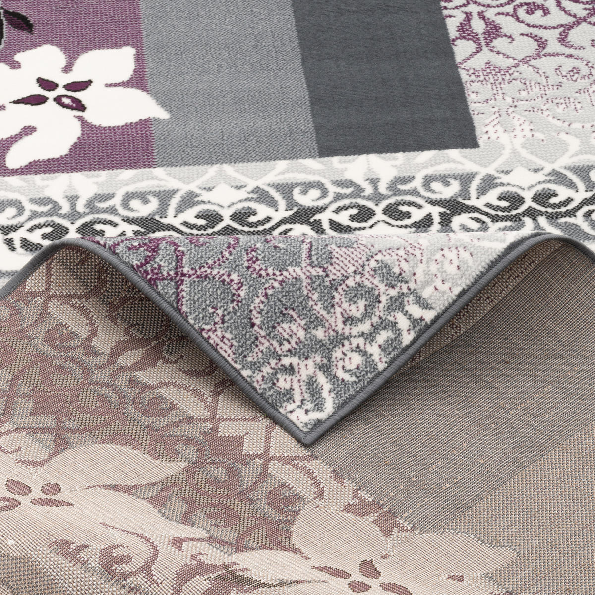 MODERN DESIGNER VELOURS TEPPICH SAMBA - Lila, Textil (120/170cm) - Pergamon