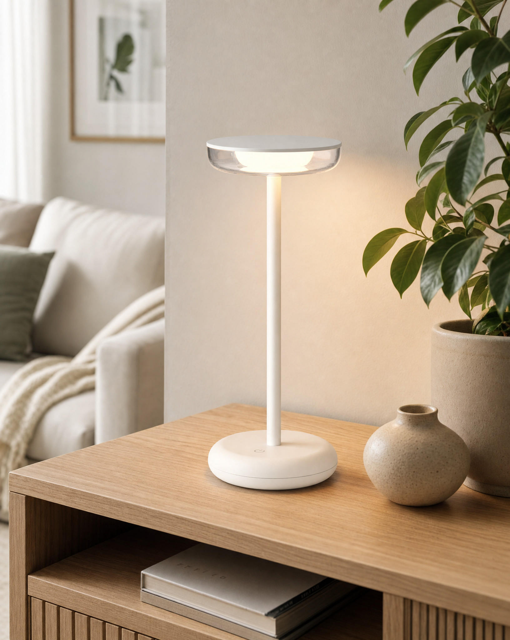 Northpoint Led-Tischlampe Weiß 11x27.4x11 cm