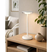 LED-TISCHLAMPE Weiß Dimmbar Akku 1800mAh 180lm warmweiß Touch USB-C Nachttischleuchte Höhe 27,4 cm - Weiß, Kunststoff (11/11/27.4cm) - Northpoint