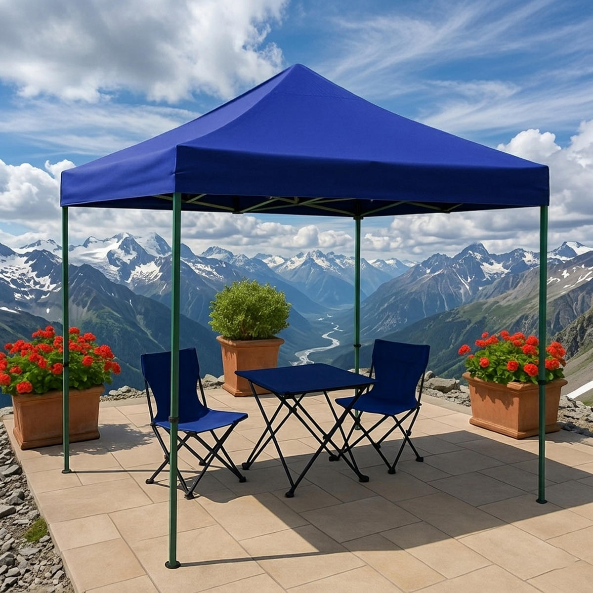 ERSATZDACH für Pavillon 3x3m, Pavillondach Toro, Wasserdicht, Farbe: Blau - Blau, Kunststoff (300/0.3/300cm) - TPFGarden