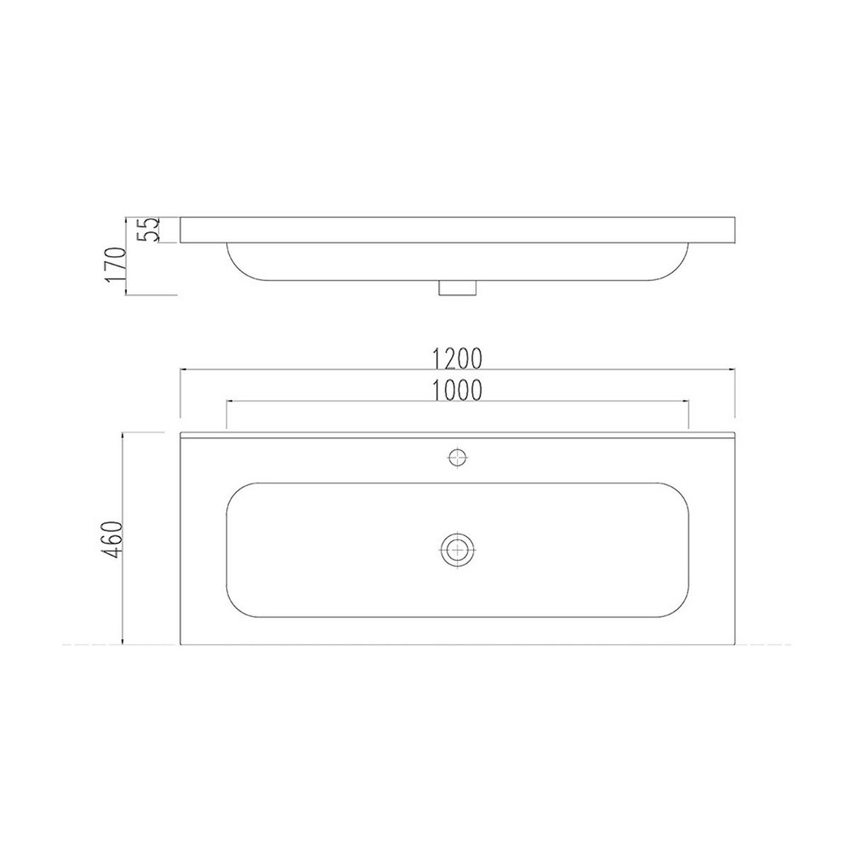 WASCHTISCH Frome-02 - Grau, Holzwerkstoff (120/85/46cm) - Lomado