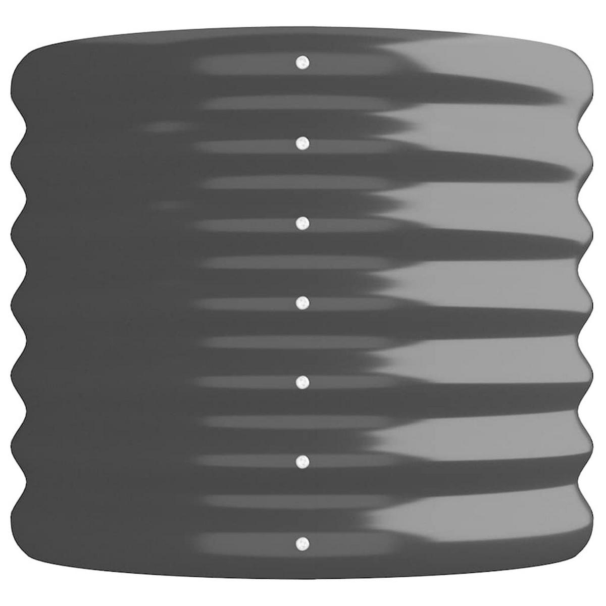 HOCHBEET 224/40/36 cm, aus Verzinkter Stahl, Anthrazit - Anthrazit, Metall (40/36/224cm) - vidaXL