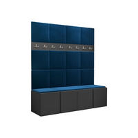 GARDEROBEN-SET Orion V - Blau/Graphitfarben, Holzwerkstoff/Kunststoff (168/186/46cm) - MIRJAN24