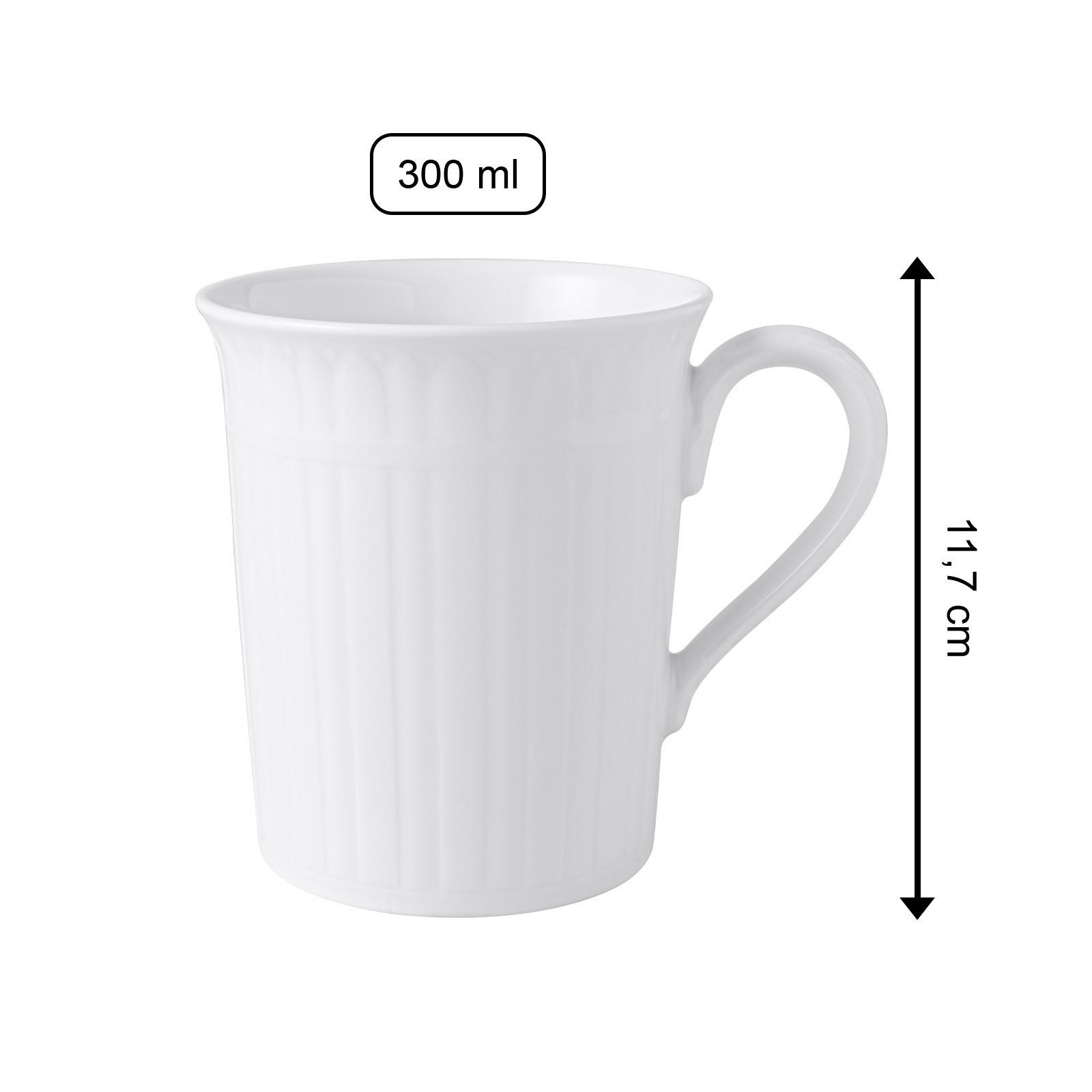 KAFFEEBECHER Cellini weiß 300 ml 6er Set - Weiß, Keramik (0.3L) - Villeroy & Boch