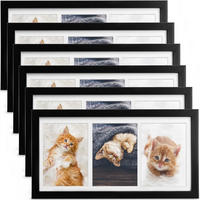 BILDERRAHMEN Galeria 10x15cm Schwarz (6tlg) - Schwarz, Holzwerkstoff (20/2/37cm) - BoMoe