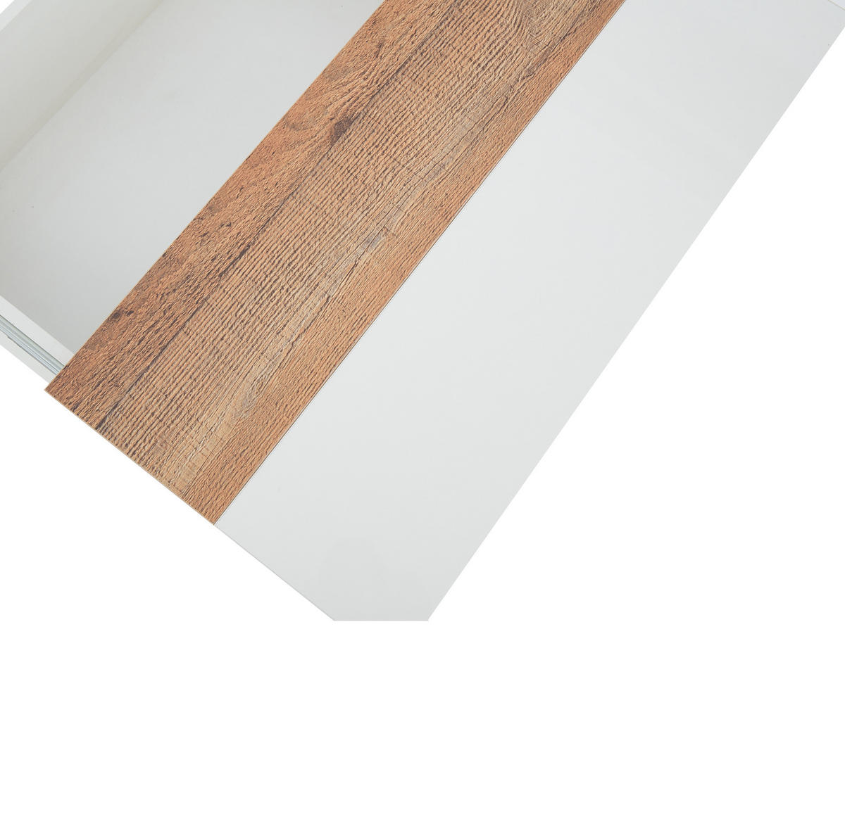COUCHTISCH aus Spanplatte 70x70x39 cm in Weiß mit Ausziehplatte & Stauraum - Weiß, Holzwerkstoff (70/70/39cm) - Modfu