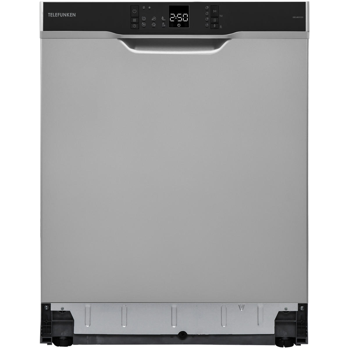 GESCHIRRSPÜLER, Unterbau 60 cm, 12 Maßgedecke, 6 Programme, AquaStop, Startzeitvorwahl, leise 45 dB, Speed-Wash, Eco, GEU6012DI - Silberfarben/Schwarz, Kunststoff/Metall (59.8/82/57cm) - Telefunken