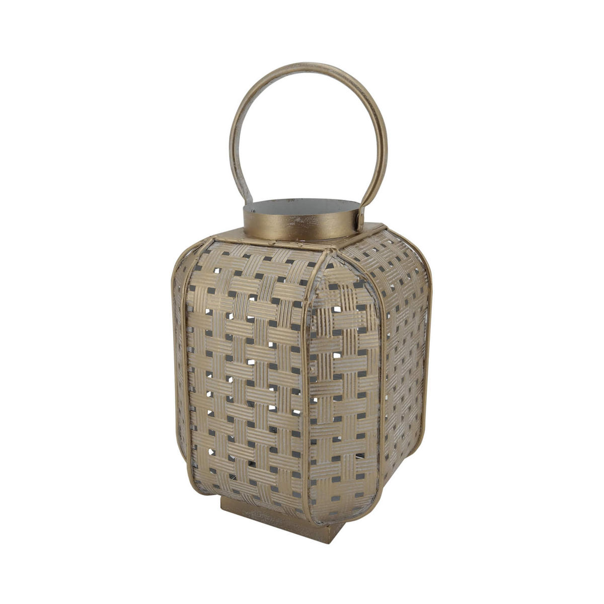 DEKORATIVE LATERNE Goldfarben 16/16/22 cm - Goldfarben, Metall (16/22/16cm) - Mobili Rebecca