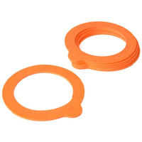 DICHTUNGSRINGE Silikon 9,3 cm 6-teilig Orange - Orange, Kunststoff (1L) - Orion 