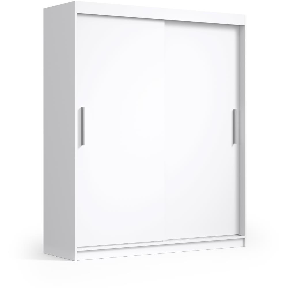 Beautysofa Schwebetürenschrank Weiß 200x215.5x59 cm